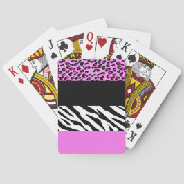 Baralho Impressão Leopardo, Impressão Zebra, Impressão Ani