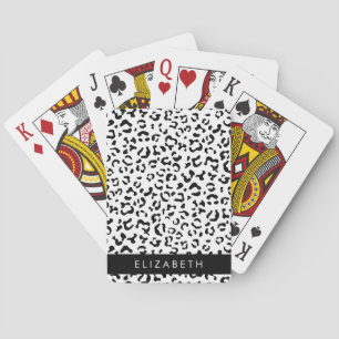 Baralho Impressão Leopardo, Manchas, Preto E Branco, Seu N