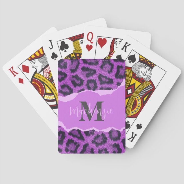 Baralho Impressão Violet Leopard (Verso)