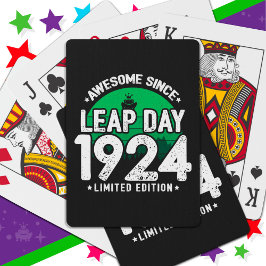 Baralho Incrível Desde 1924 Dia do Ano Leap Fev 29 Anivers