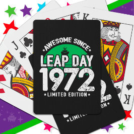 Baralho Incrível Desde 1972 Dia do Ano Leap Fev 29 Anivers