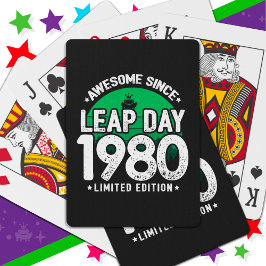 Baralho Incrível Desde 1980 Dia do Ano Leap Fev 29 Anivers