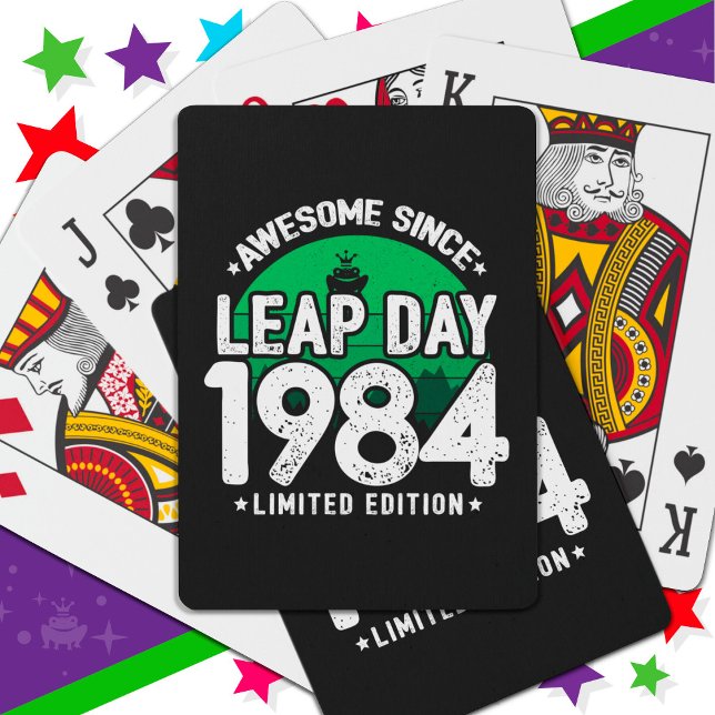 Baralho Incrível Desde 1984 Dia do Ano Leap Fev 29 Anivers (Criador carregado)