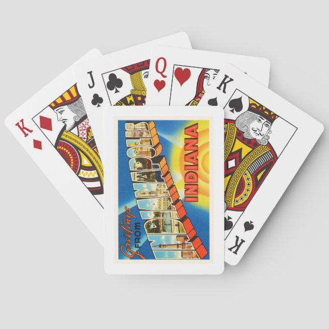 Baralho Indianapolis Indiana na lembrança das viagens (Verso)
