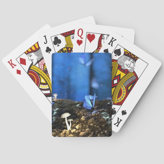 Baralho Indigo Butterfly e Mushroom Forest Bicycle Playi (Verso)