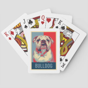 Baralho Inglês Bulldog Portrait Pop Art