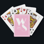 Baralho Iniciais Monogramas Nome Rosa e Jogo de Mesa Branc<br><div class="desc">Adicione um toque de talento pessoal à sua próxima noite de jogo com estas personalizáveis cartas de pôquer monogramas a rosas e brancas. Quer você esteja hospedando um torneio amigável, planejando uma despedida de solteiro, ou dando a um amante de jogos de cartas, essas cartas únicas são a maneira perfeita...</div>