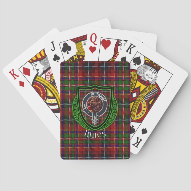 Baralho Innes Scottish Clan Tartan & Crest (Verso)