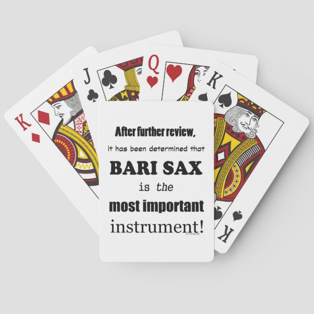 Baralho Instrumento mais importante de Bari Sax (Verso)