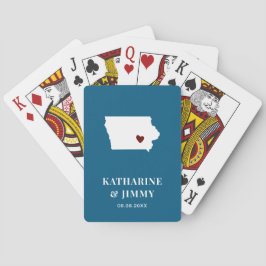 Baralho Iowa Wedding Favor Deck of Cards, Mapa Estatal
