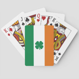 Baralho Irish Flag Patriotic Ireland Flag Four Leaf Clover