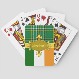 Baralho Irish National Tartan,flag, Personalizar com o nom