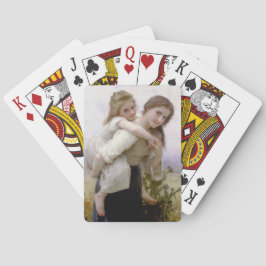 Baralho Irmã Mais Velho Dando A Irmã Mais Jovem A Corrida 