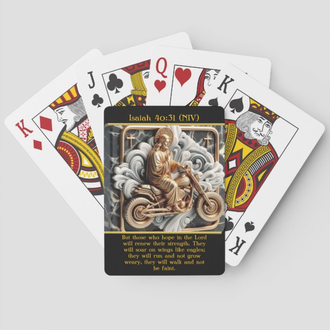 Baralho Isaiah 40:31 Atravessa a Arte Life AI (Verso)
