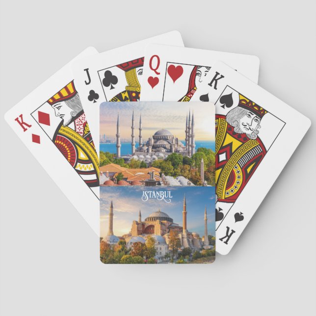 Baralho Istambul de texto personalizado (Verso)