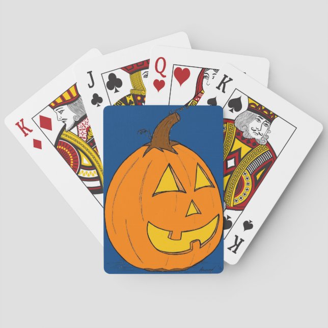 Baralho Jack o' Lanterna Blue Playing Cards (Verso)