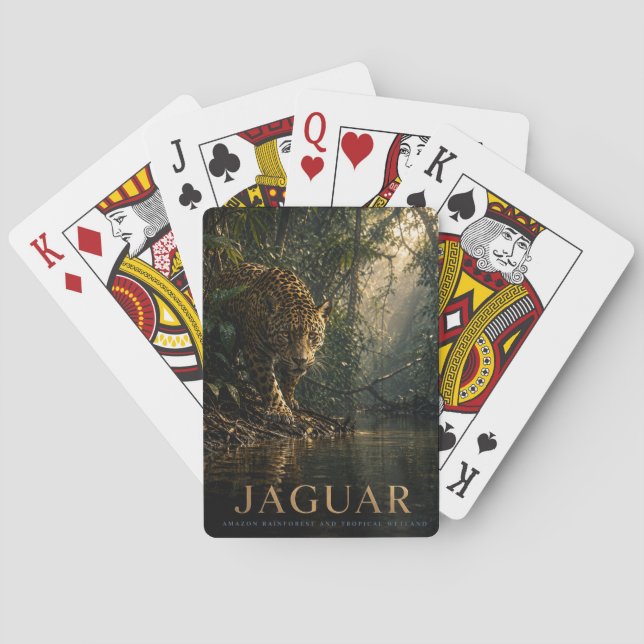 Baralho Jaguar Floresta Amazônica ANIMAIS Pôquer (Verso)