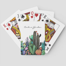 Baralho Jardim De Cactus Caquetado Em Pote