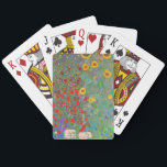 Baralho Jardim de Fazenda de Gustav Klimt com girassóis<br><div class="desc">Jardim de Fazenda de Gustav Klimt com Girassóis Jogando Cartões.</div>