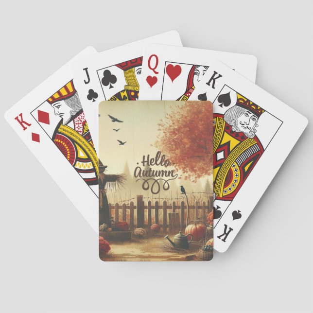 Baralho Jardim do outono e espantalho (Verso)