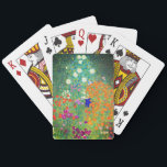 Baralho Jardim Flor Gustav Klimt<br><div class="desc">Cartões com pintura a óleo do Jardim Flor de Gustav Klimt (1906). Um belo jardim de flores roxas,  vermelhas,  brancas,  azuis e laranja. Um presente de excelente para fãs de Arte Nouveau e de Arte Austríaca.</div>