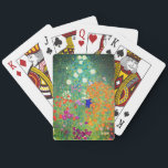 Baralho Jardim Flor Gustav Klimt<br><div class="desc">Cartões com pintura a óleo do Jardim Flor de Gustav Klimt (1906). Um belo jardim de flores roxas, vermelhas, brancas, azuis e laranja. Um presente de excelente para fãs de Arte Nouveau e de Arte Austríaca.</div>