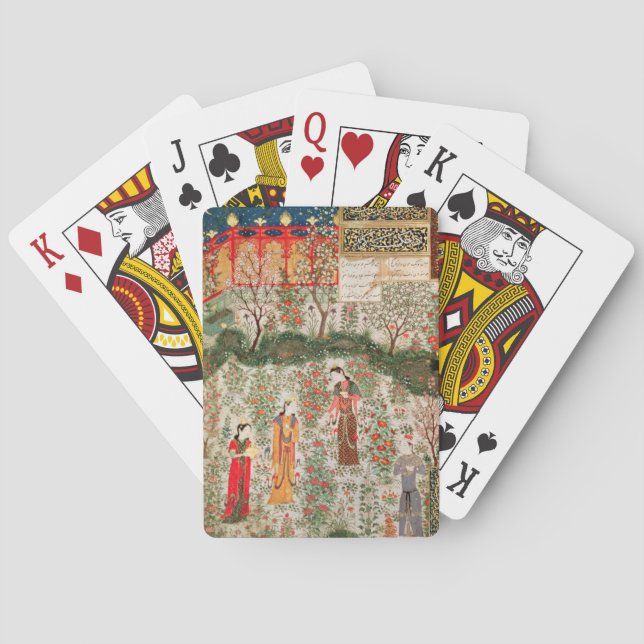 Baralho Jardim Persa, 15 século (c/c no papel) (Verso)