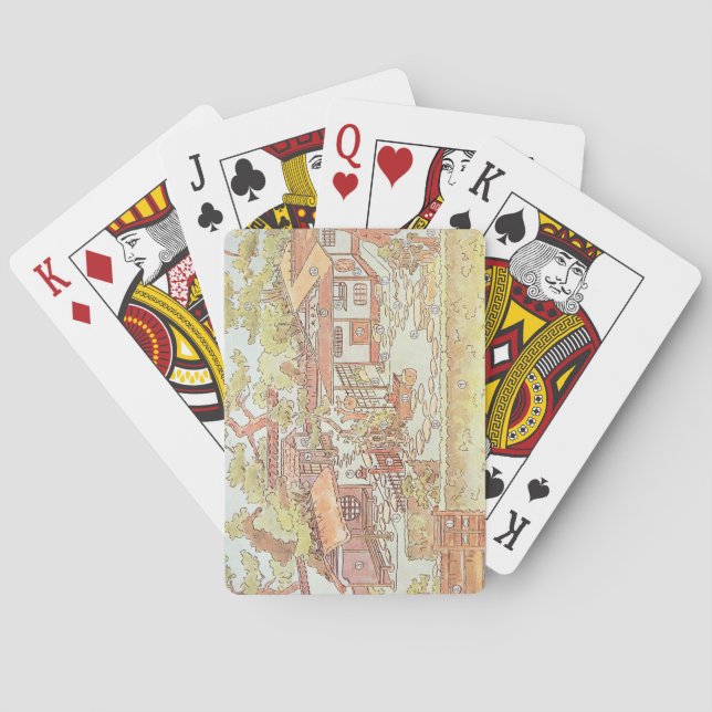 Baralho Jardins de Yuan Ming Yuan, Pequim, 1783-86 (gravid (Verso)