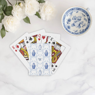 Baralho Jarra de Gengibre Azul e Branco Chinoiserie