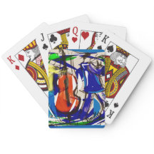 Jazz divertido jogando cartas