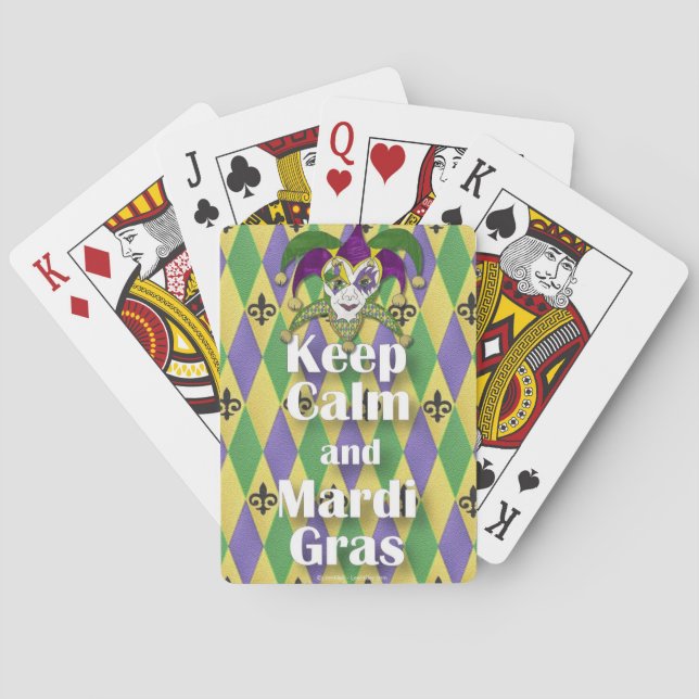 Baralho Jester Mask Keep Calm e Mardi Gras (Verso)