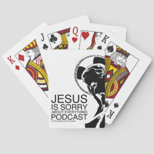 Baralho Jesus Desculpem Podcast Jogando Cartões