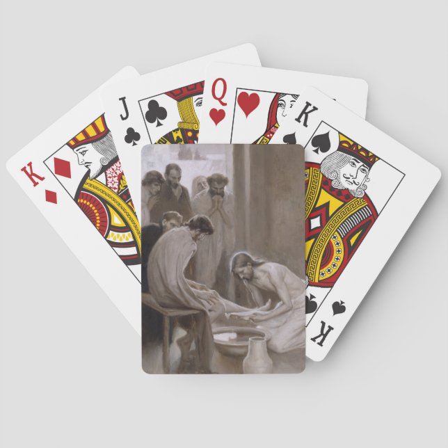 Baralho Jesus Lavando os Pés de Seus Discípulos (Verso)