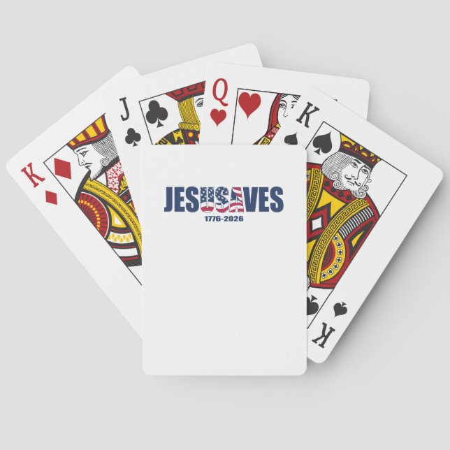 Baralho Jesus Salva EUA (Verso)