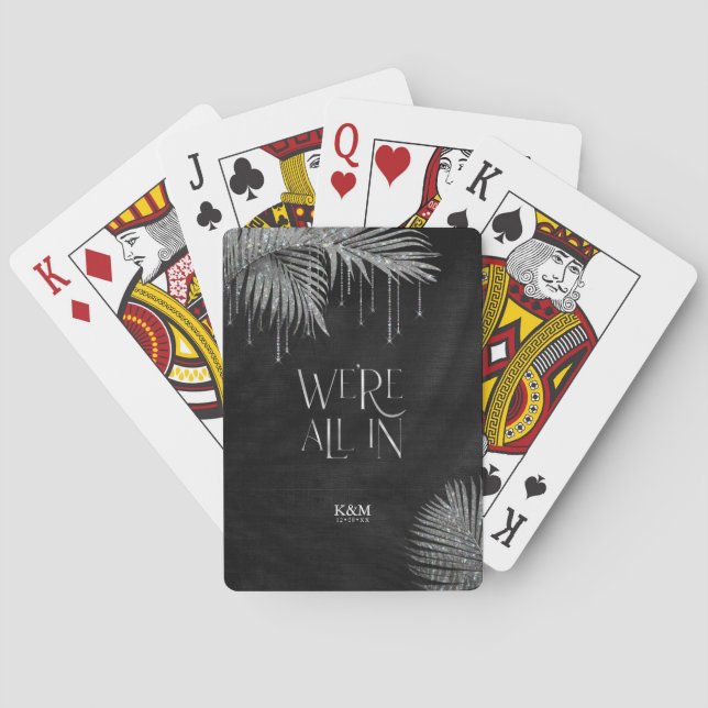 Baralho Jewel Palm Leaf Wedding All In Silver ID830 (Verso)