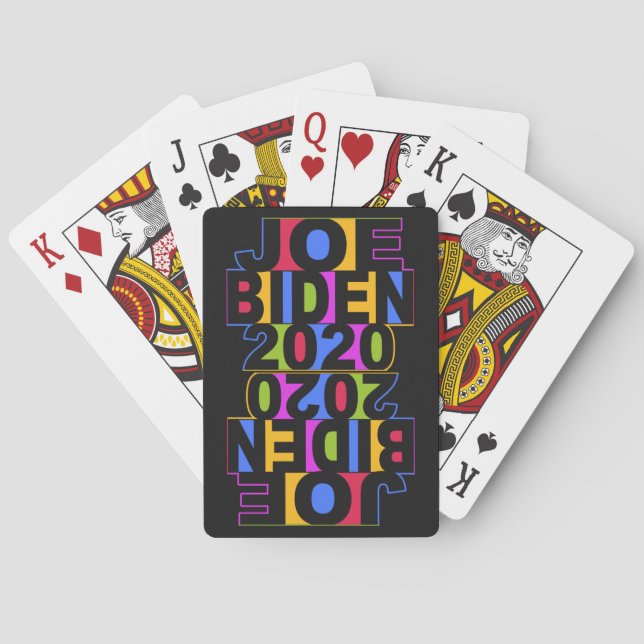 Baralho Joe BIDEN 2020, colorido (Verso)