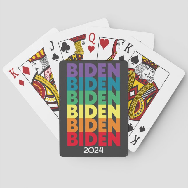 Baralho Joe Biden 2024 - cores retrorreflectoras do arco-í (Verso)