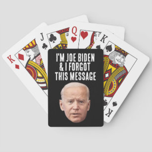 BARALHO JOE BIDEN FUNNY ESQUECEU CARTÕES DE REPRODUÇÃO DE 