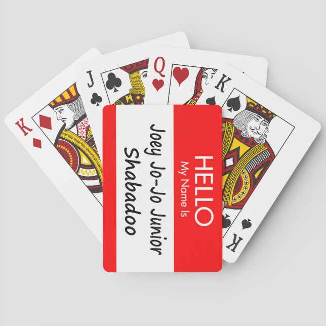 Baralho Joey Jo-Jo Junior Shabadoo Jogando Cartões (Verso)