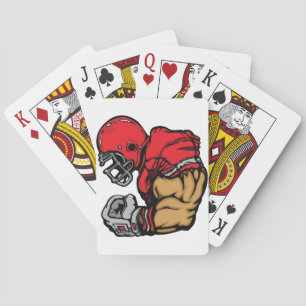 Baralho Jogador De Futebol Americano Jogando Cartas