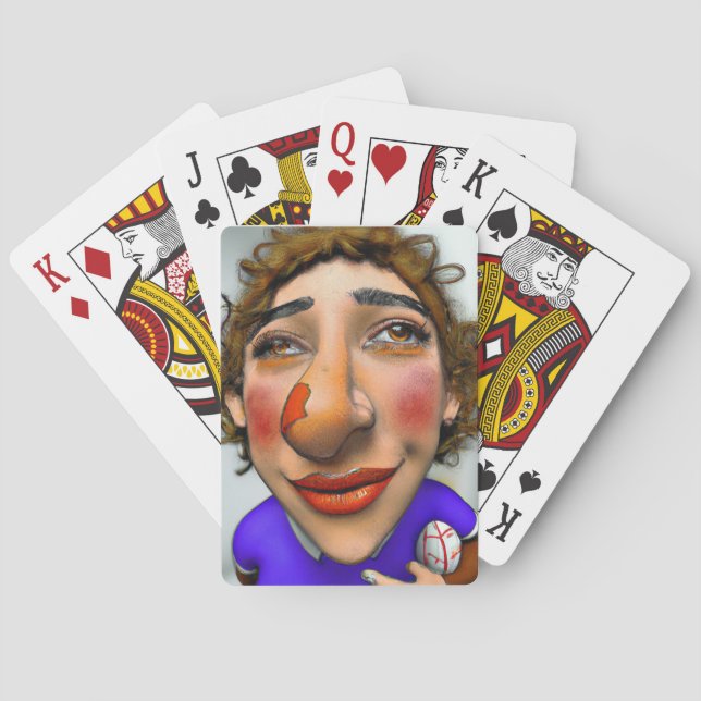 Baralho Jogador de Rugby do Nariz quebrado - Placas de jog (Verso)