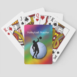 Baralho Jogador e bola de voleibol masculino Silhouette