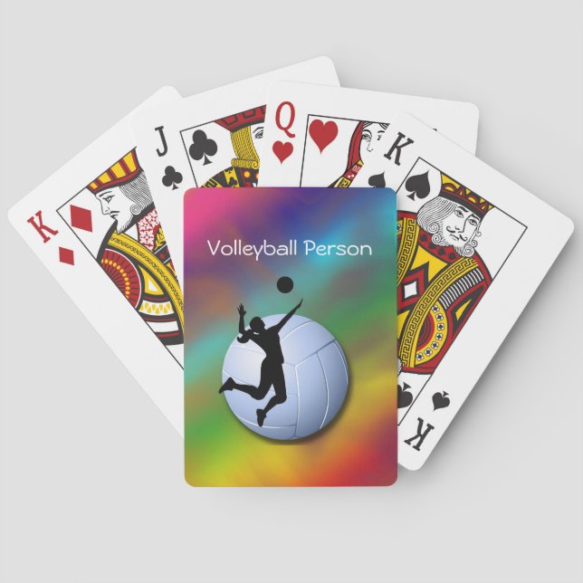 Baralho Jogadora de vôlei e personalização da bola (Verso)