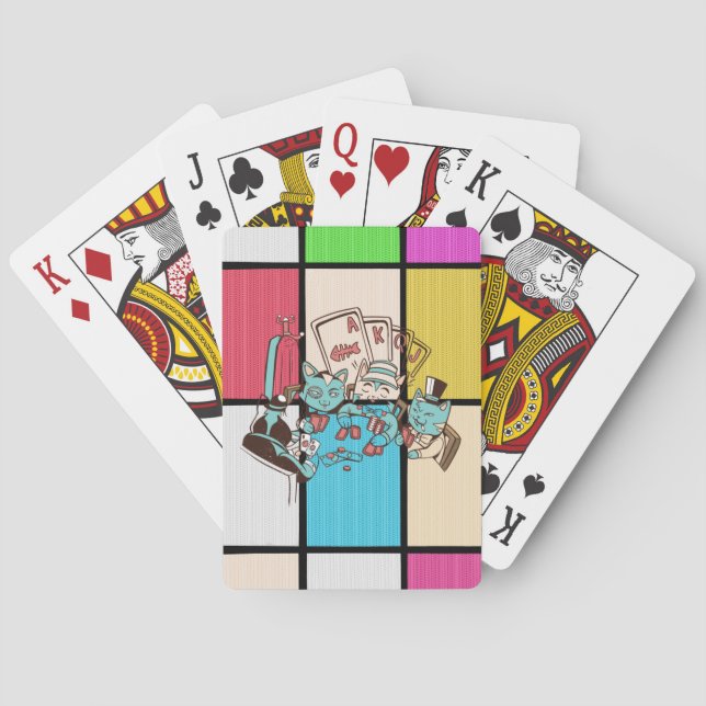 Baralho Jogadores De Poker Engraçados Design (Verso)