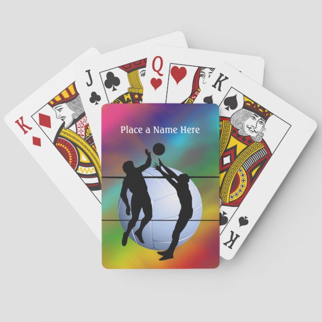 Baralho Jogadores de vôlei e personalizam a bola (Verso)