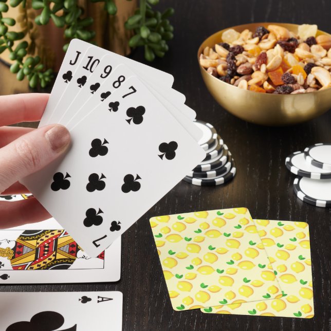 Baralho Jogando Cartas com Limões (In situ)