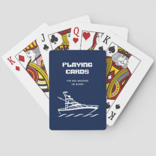 Baralho Jogando cartas para o mau tempo no conselho