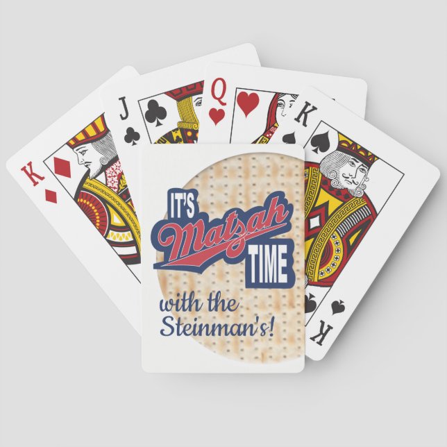 Baralho Jogando cartas "PASSOVER "É a hora de Matzah" (Verso)