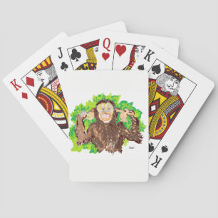 Baralho Jogando Cartões/Macaco