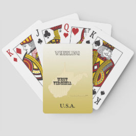 Baralho Jogando Cartões - Mapa do Estado da Virgínia Ocide